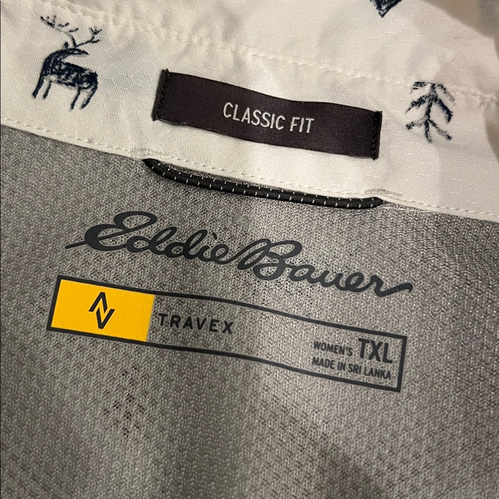 Eddie Bauer outdoor theme button down shirt, TXL - Picture 2 of 10